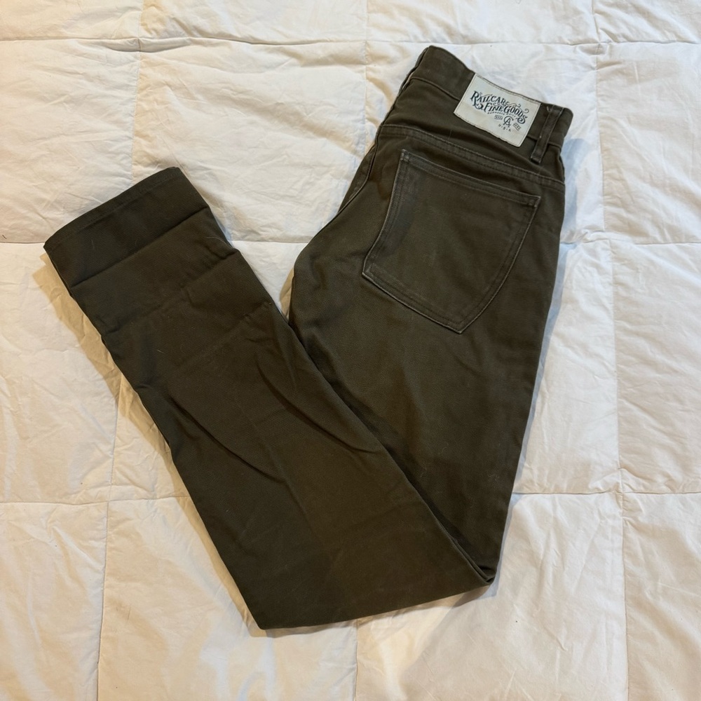 Railcar Fine Goods Olive Green jeans